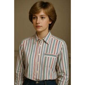 Campus Casuals of California Women's Striped Button Down Shirt Size S